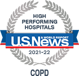 U.S. News High Performing Hospitals badge for COPD